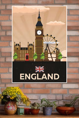 Time To Travel England Poster | City Posters