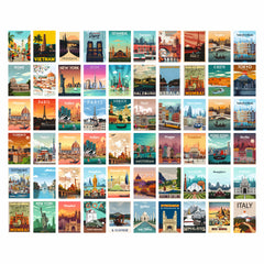 Beautiful Travel City | Super 60 Posters Set