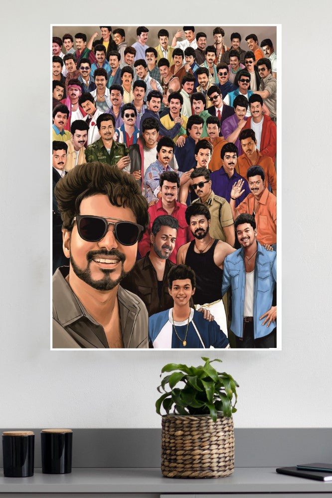 Vijay Thalapathy's All Character in One Frame Poster | Tollywood Posters