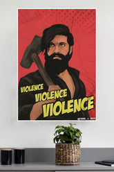 Violence Rocky Bhai KGF Movie Poster | Tollywood Posters