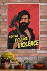 Violence Rocky Bhai KGF Movie Poster | Tollywood Posters