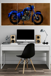 Classic-Royal-Enfield-vintage-Motorcycle-Poster-3-Split-Poster