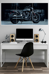 INDIAN-SCOUT-BOBBER-MOTORCYCLE-Midnight-Thunder – Indian-Edition-Poster-3-Split-Poster
