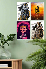 Wonder Woman Superhero DC Poster | Combo Wall Poster Set | Pack of 4 Posters
