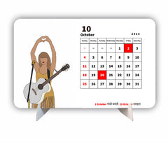 WORLD POP Singers Premium Table Desk Calendar