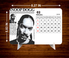 WORLD POP Singers Premium Table Desk Calendar