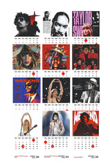 WORLD POP Singers Premium Table Desk Calendar