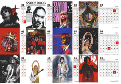 WORLD POP Singers Premium Table Desk Calendar