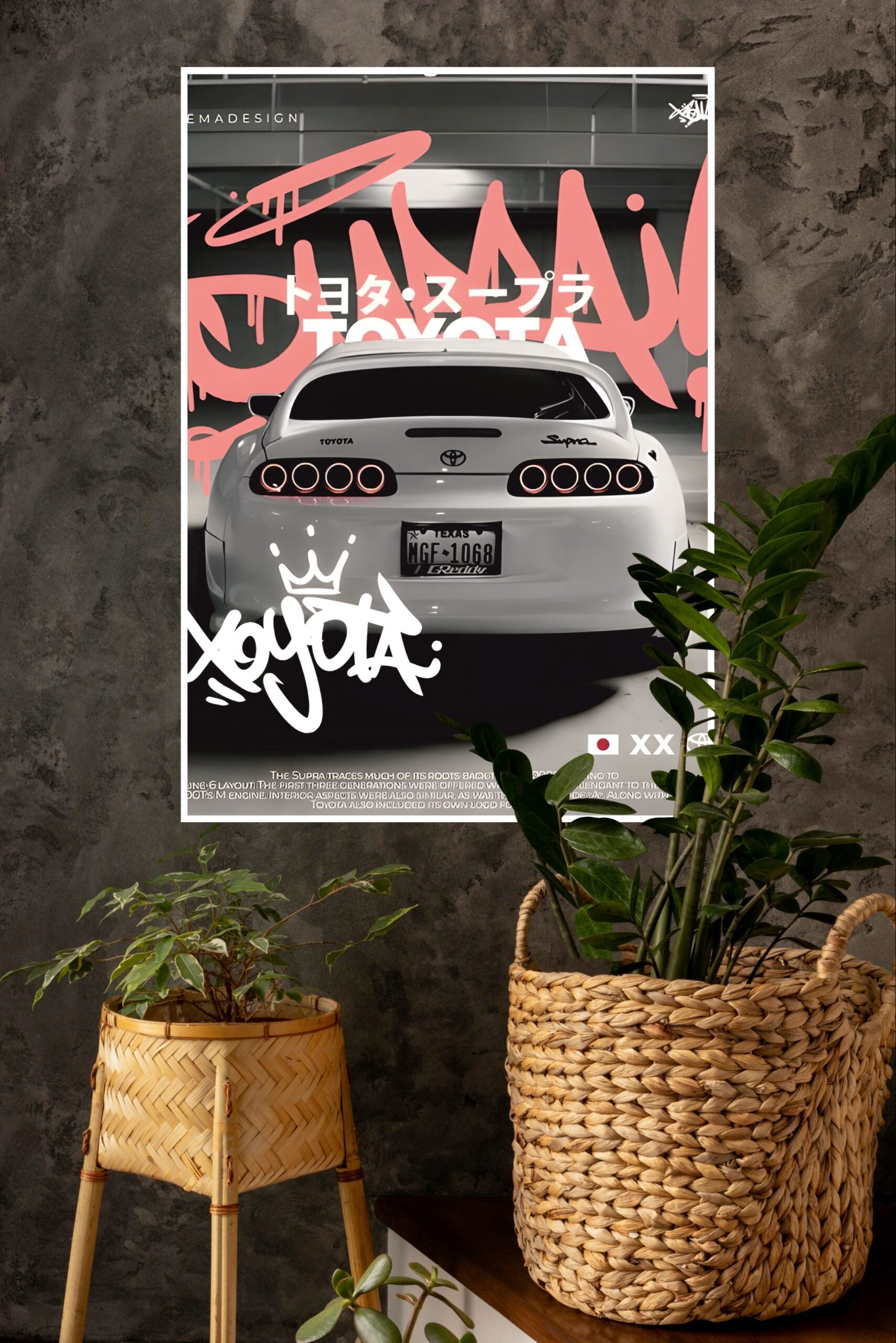 WhIte Toyota Supra Poster | Cars Posters