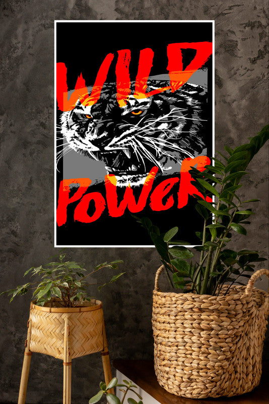 Wild Power Poster | Gym and Motivational Quotes Posters