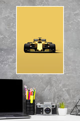 Yellow Formula 1 Car Poster | Formula 1 Posters