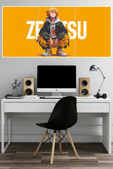 Zenitsu Agatsuma DEMON SLAYER Poster 3 Split Poster