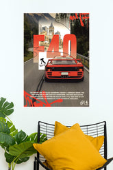 Ferrari Testarossa F40 Poster | Cars Posters