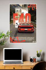 Ferrari Testarossa F40 Poster | Cars Posters