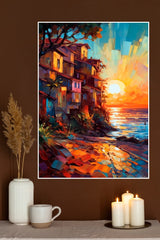 small seaside town with a beach | City Posters