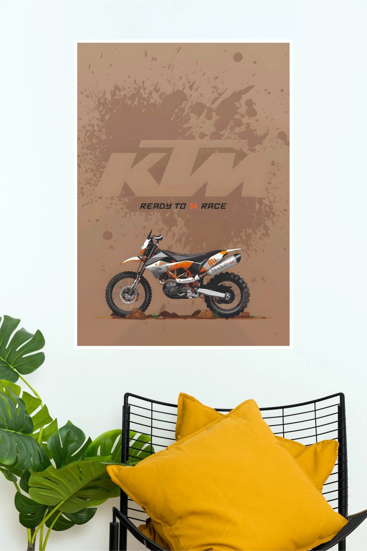 KTM Ready to Race Dirt Bike Wall Poster( Bike Poster)