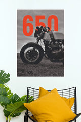 Royal Enfield Continental GT 650 Poster  Cafe Racer Motorcycle Wall Art (Bike Poster)