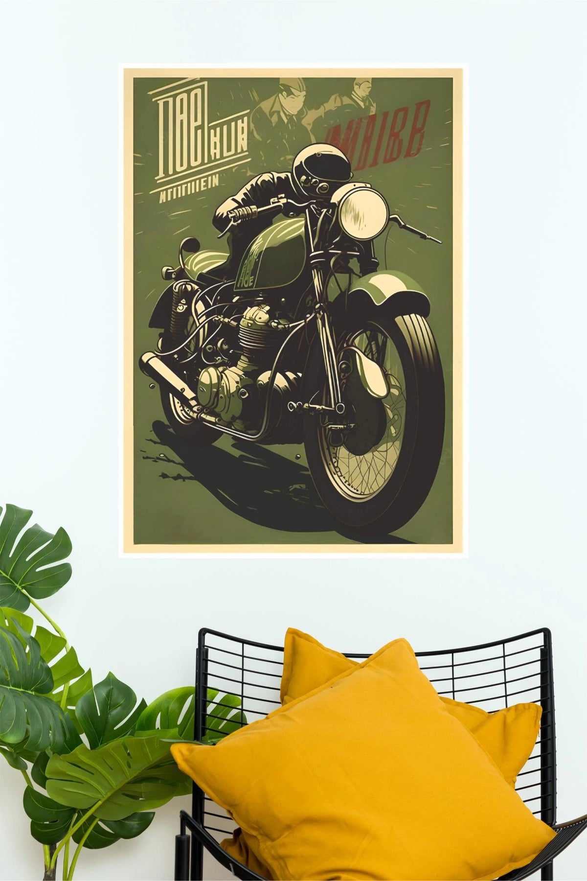 Vintage Classic Motorcycle Rider Wall Poster | Premium Matte Paper Printbike  Poster