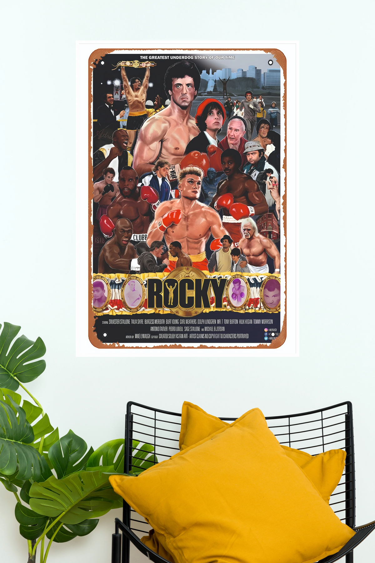 Rocky Balboa Movie Poster | Rocky Boxing Collage Wall Art | Inspirational Sports Film Print | Boxing Decor Boxing Poster