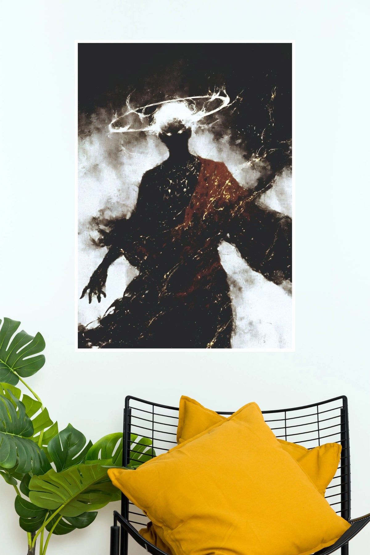 Ashes of a Silent God Poster | Dark Fantasy Wall Art | Gothic Mystical Decor  (Darkness poster)
