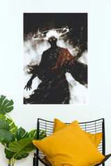Ashes of a Silent God Poster | Dark Fantasy Wall Art | Gothic Mystical Decor  (Darkness poster)
