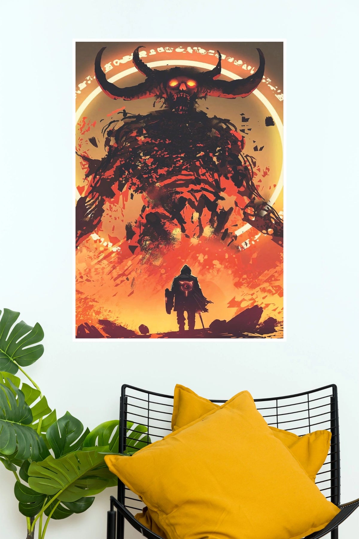 Battle for the Demon Crown Darkness Wall Poster | Epic Dark Fantasy Art Print (Darkness poster)