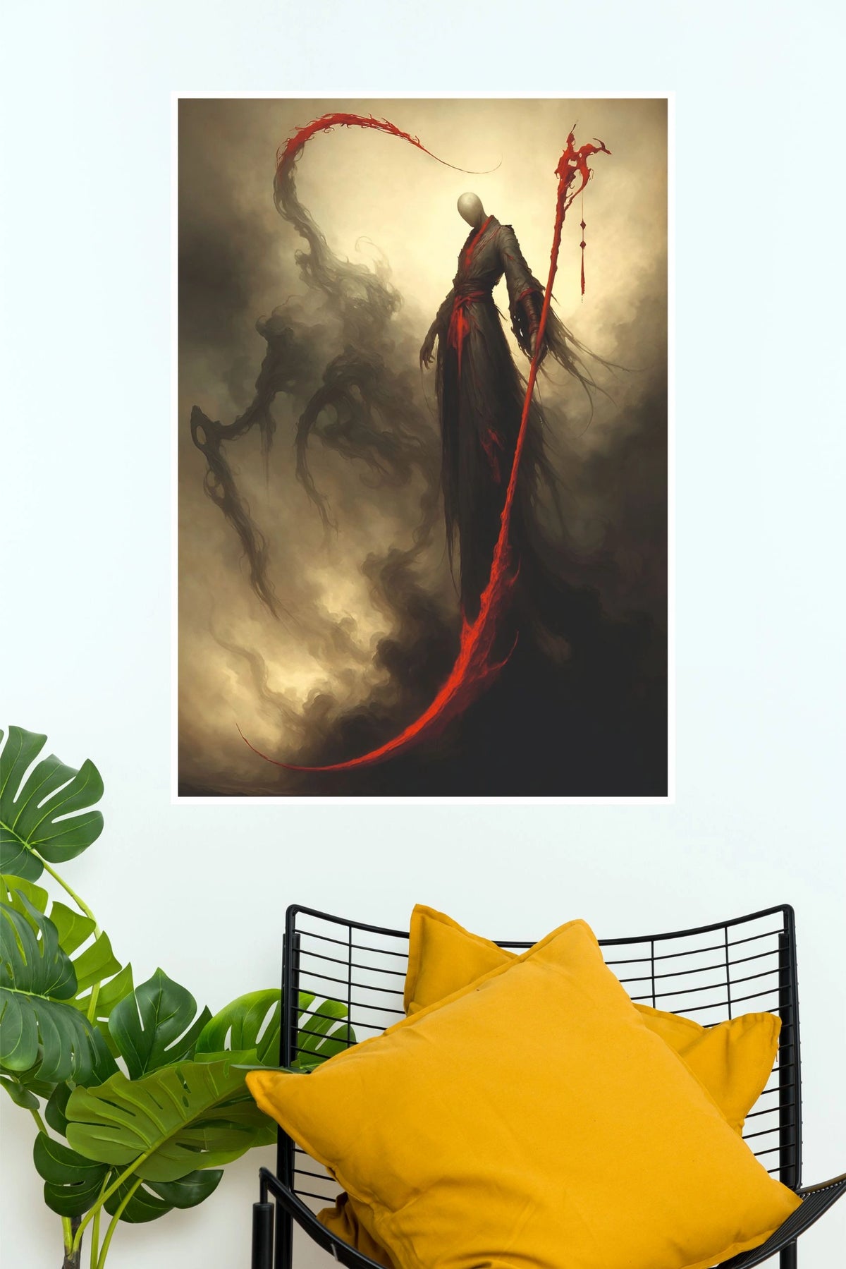 Dark Wanderer Fantasy Poster | Shadow Mage Gothic Wall Art | Dark Sorcerer Art Print  (Darkness poster)