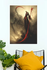 Dark Wanderer Fantasy Poster | Shadow Mage Gothic Wall Art | Dark Sorcerer Art Print  (Darkness poster)