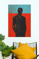 Gustavo Mecenas Cyber Gentleman Poster | Futuristic Robot Wall Art Print (Darkness poster)