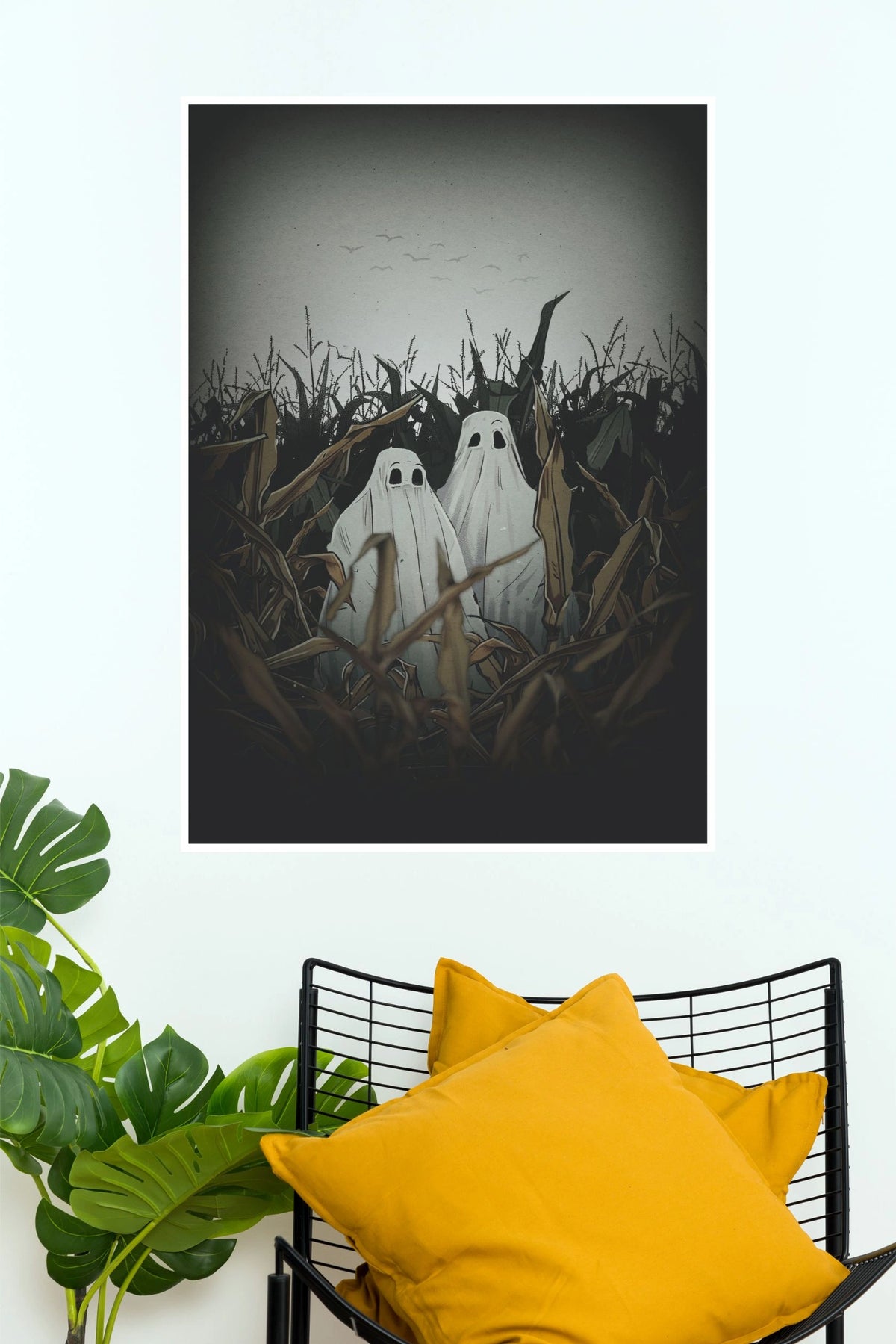 Harvest Haunt Ghosts Wall Poster | Spooky Halloween Aesthetic Art Print | Premium Paper Poster (Darkness poster)