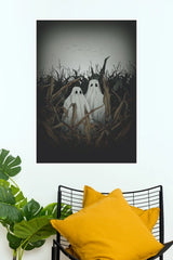 Harvest Haunt Ghosts Wall Poster | Spooky Halloween Aesthetic Art Print | Premium Paper Poster (Darkness poster)