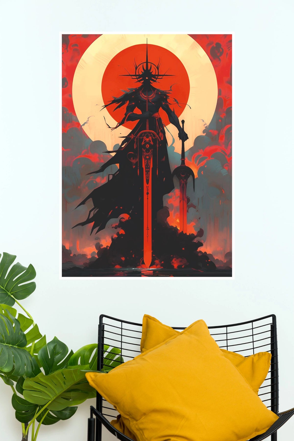 Hellspawn Dark Fantasy Wall Poster | Demon Warrior Anime Art Print | Premium Paper Poster  (Darkness poster)