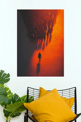 Lone Against the Crowd – Cinematic Minimalist Wall Art Poster (Darkness poster)