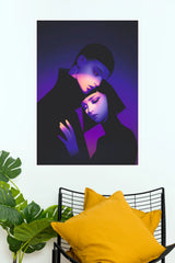 Eternal Embrace – Minimalist Love Wall Art Poster (Darkness poster)
