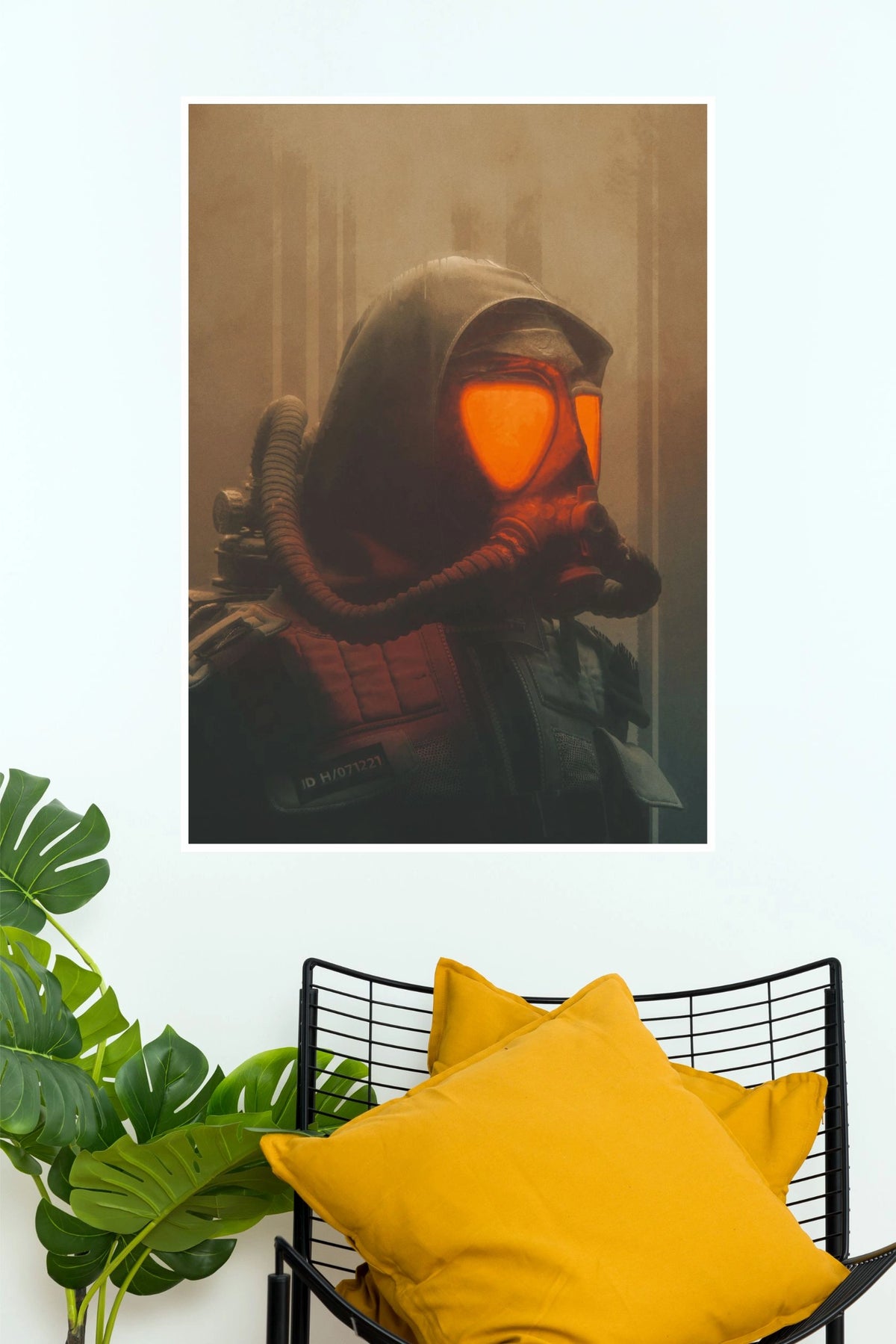 Last Survivor – Post-Apocalyptic Gas Mask Wall Art Poster (Darkness poster)