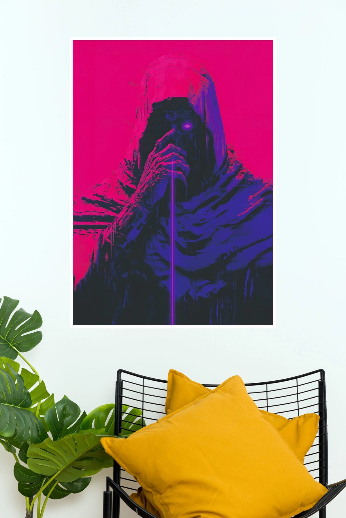 Nyxveil Phantom Cyber Gothic Wall Poster | Dark Fantasy Neon Art Print (Darkness poster)