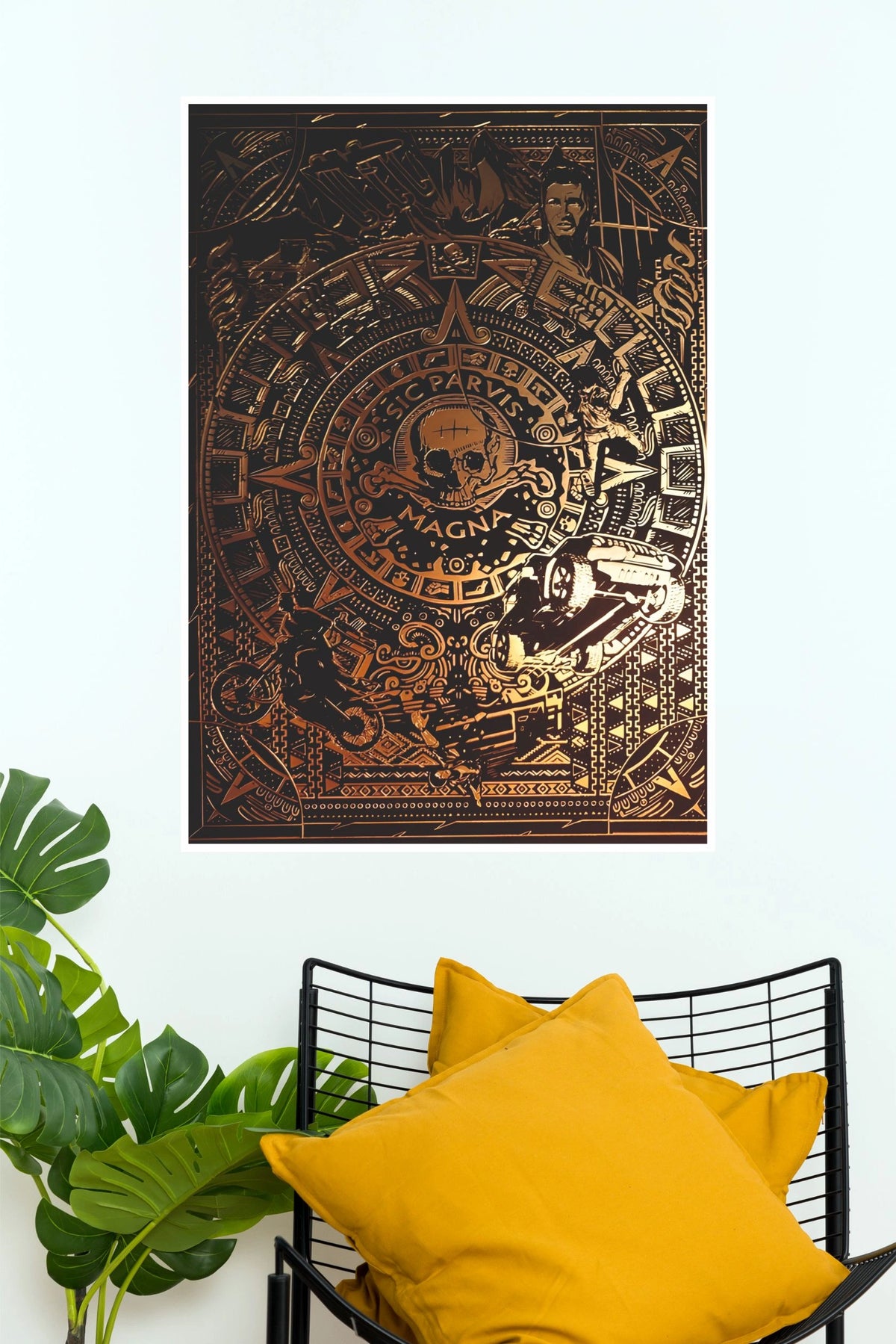 Sacred Serpent Ritual Vintage Skull Poster | Mystical Gothic Wall Art (Darkness poster)