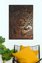 Sacred Serpent Ritual Vintage Skull Poster | Mystical Gothic Wall Art (Darkness poster)