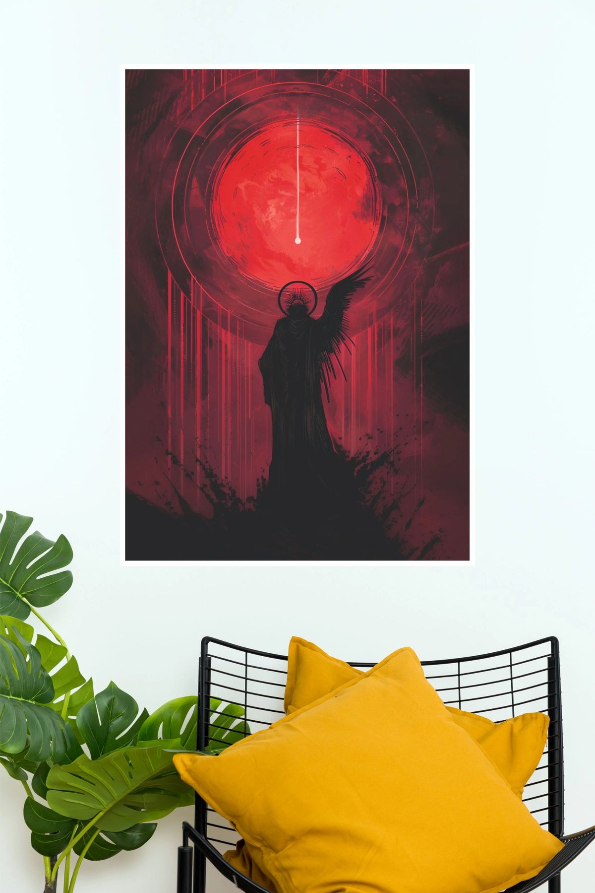 Sanguis Halo Dark Angel Eclipse Poster | Gothic Fantasy Wall Art (Darkness poster)