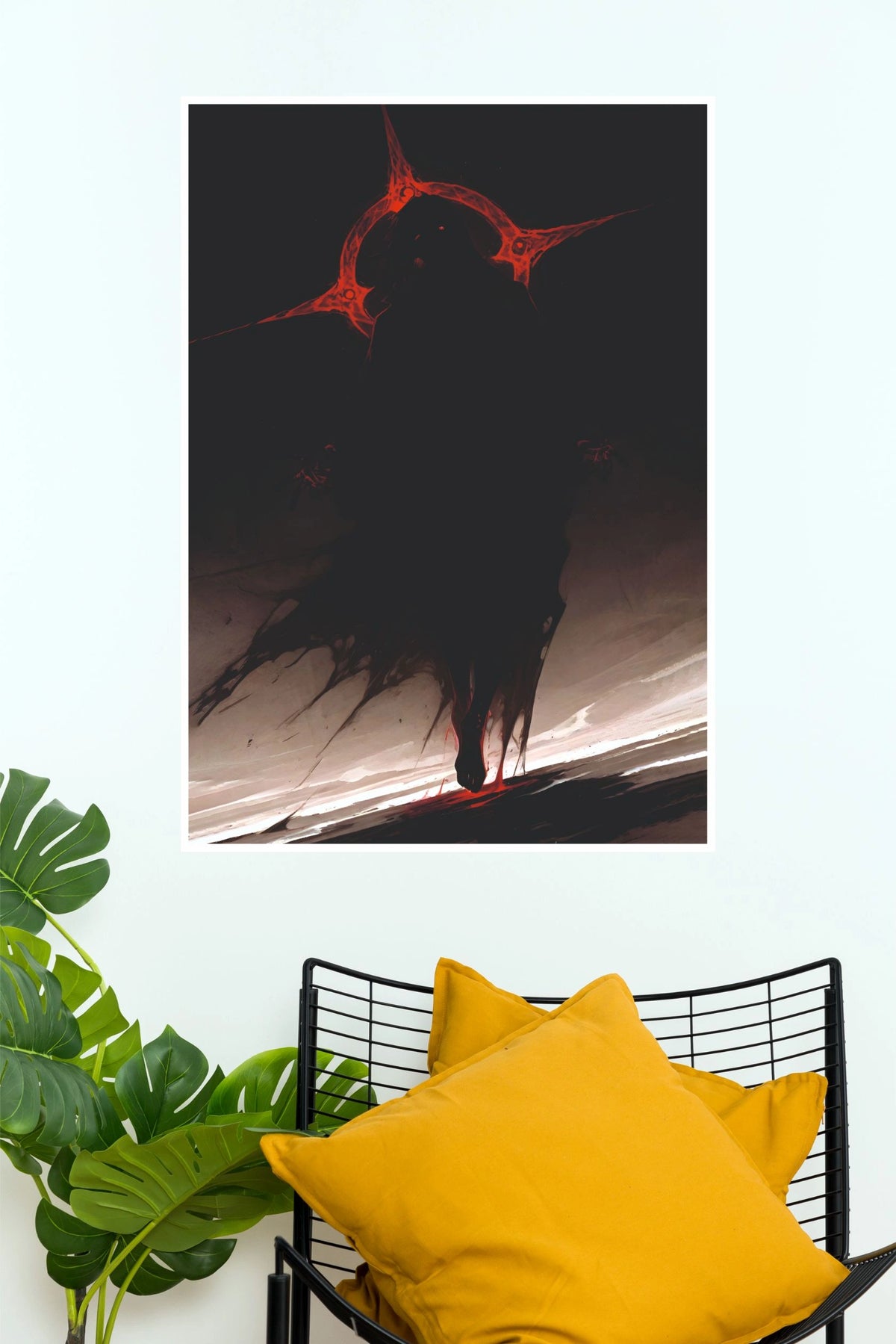 Poster Valley The Black Crown Ascendant – Red Eclipse Dark Fantasy Wall Poster (Darkness poster)