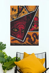 Poster Valley Spirit of Theyyam – Traditional Ritual Fantasy Art Wall Poster (Darkness poster)