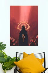 The Crimson Witness Wall Art Poster | Gothic Occult Eye & Sacred Heart Dark Fantasy Print (Darkness poster)