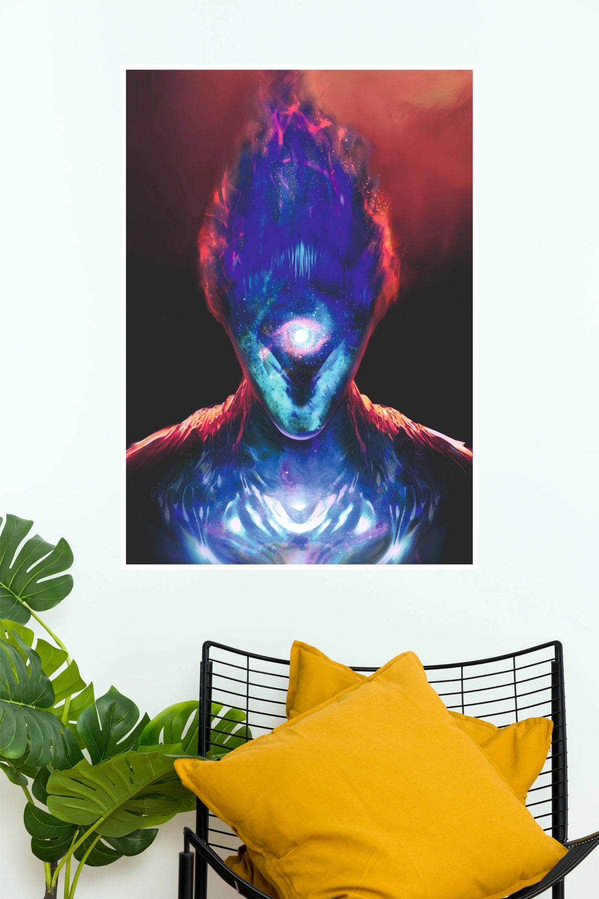 The Victor of Ruin – Cosmic Flame Abstract Wall Art Poster (Darkness poster)