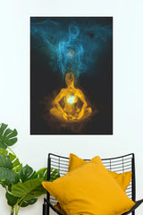Twinflux – Dual Energy Meditation Abstract Wall Art Poster (Darkness poster)