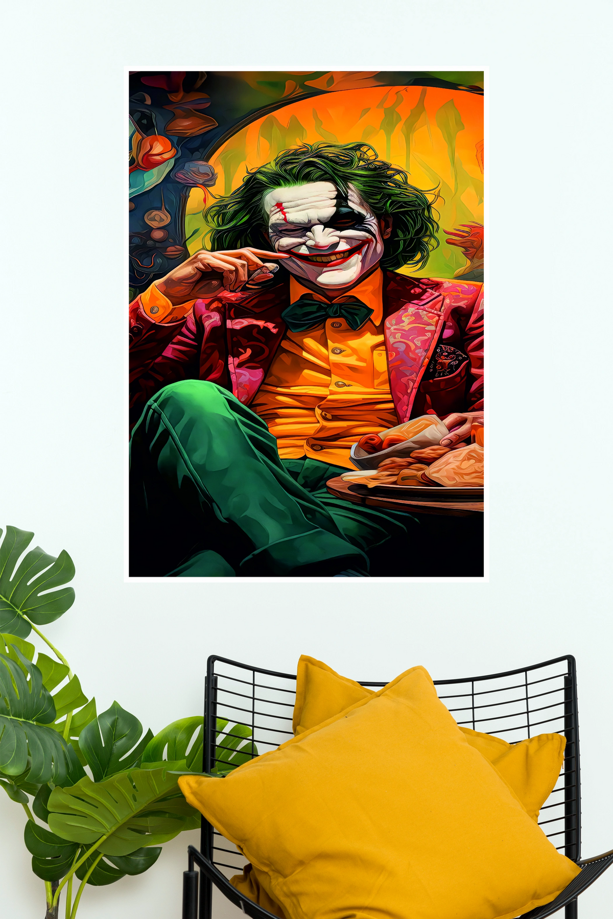 Laughing Joker Wall Poster | Dark Comic Supervillain HD Art Print  (DC  poster)