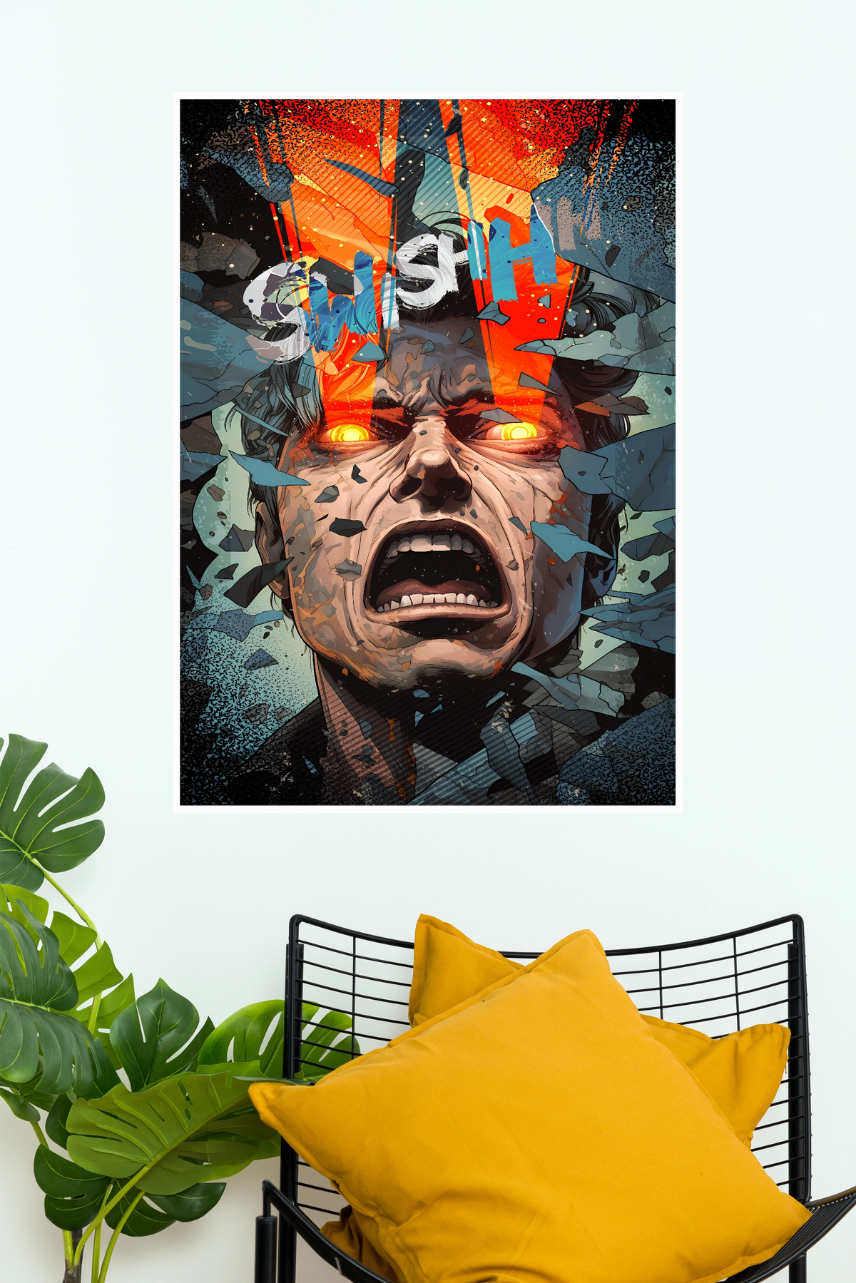 Super Power Smash Comic Wall Poster | Explosive Hero Action Art Print (DC  poster)
