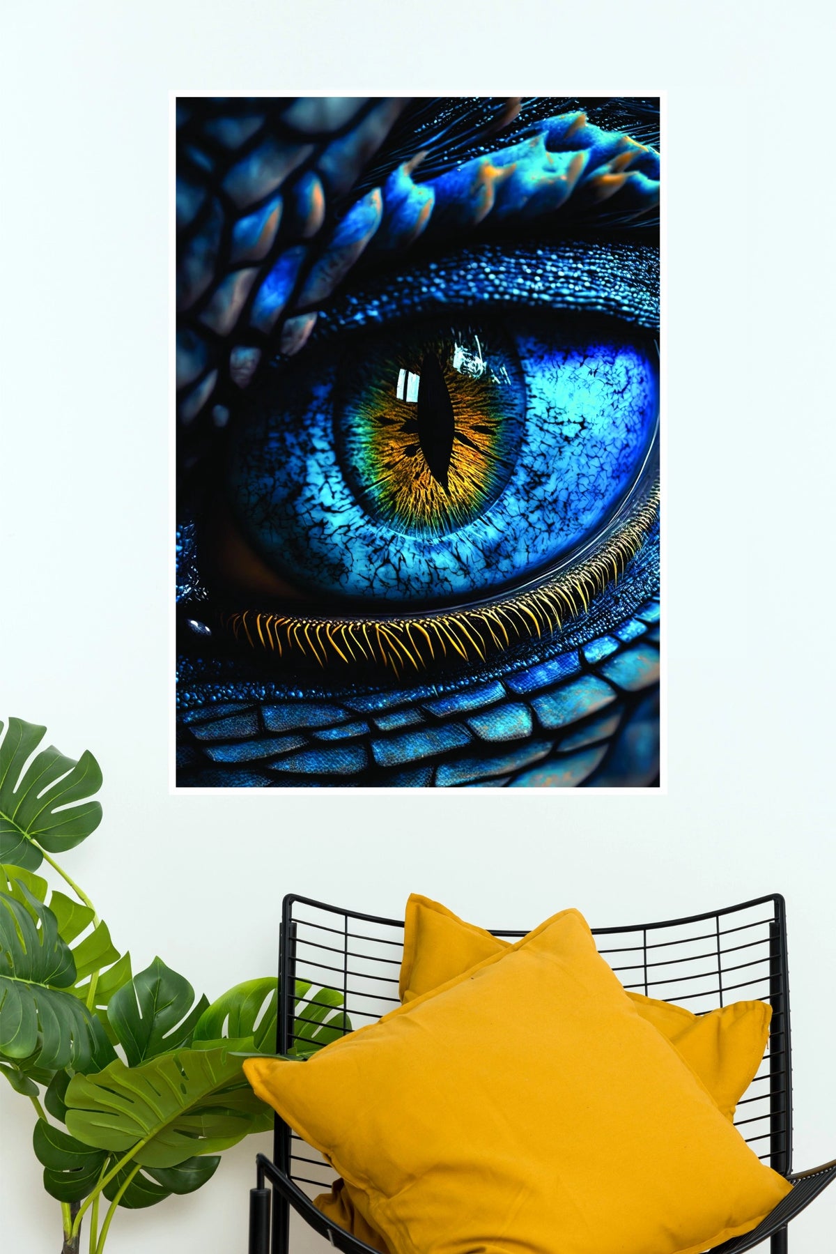 Azure Dragon Eye Fantasy Wall Art Poster  ( Eye poster)