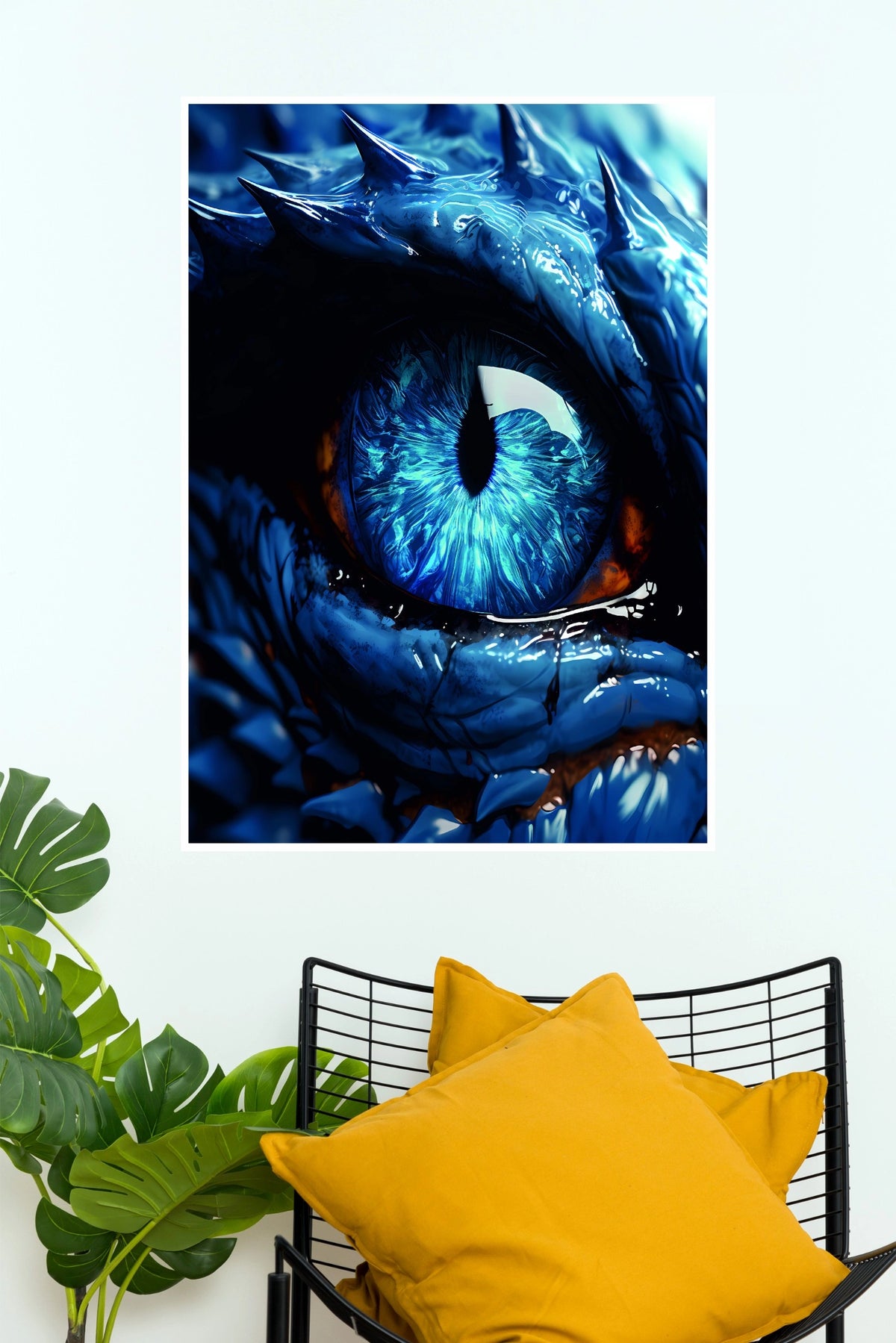 Frostborn Dragon Eye Fantasy Wall Art Poster ( Eye poster)