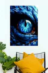 Frostborn Dragon Eye Fantasy Wall Art Poster ( Eye poster)