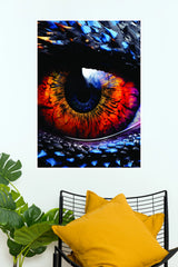 Inferno Dragon Eye Fantasy Wall Art Poster  ( Eye poster)